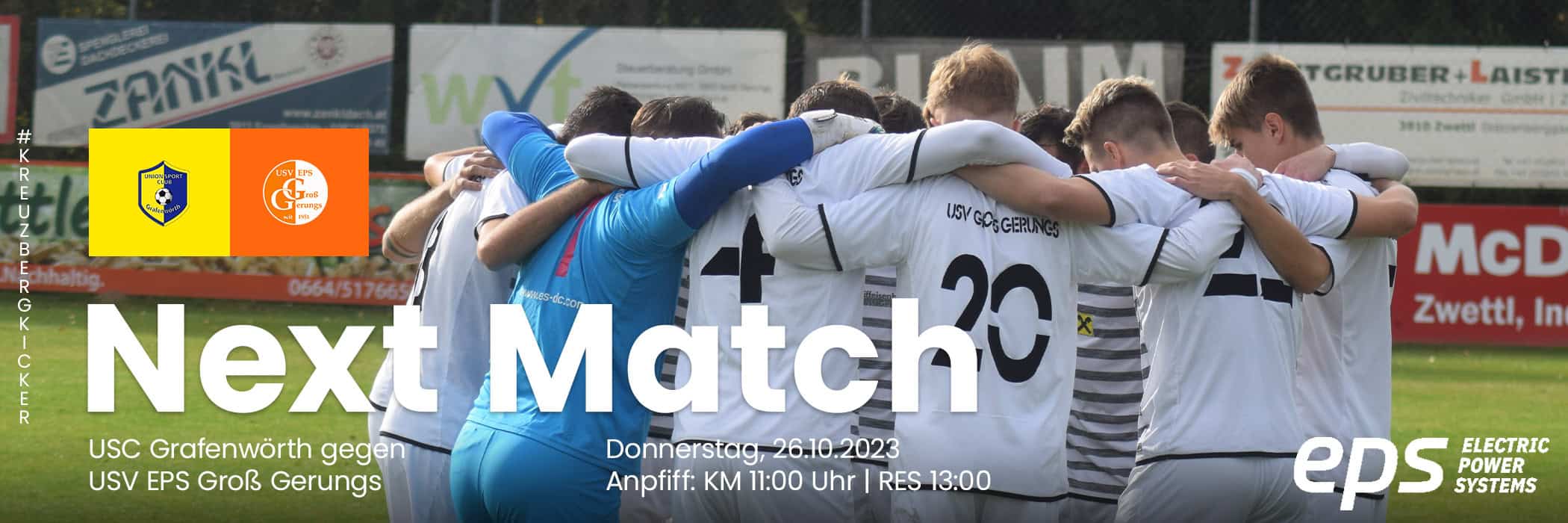 Next Match, Sonntag 23.04.23, Raabs